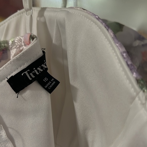 Corset Gown TRIXXI Juniors Floral Embroidered Size 15 - Picture 11 of 13